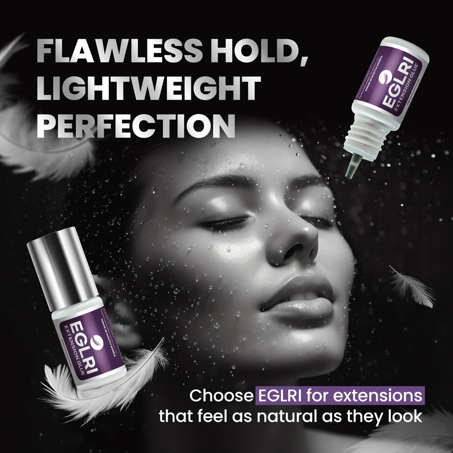 EGLRI's Premium Lash Extension Glue - 0.17 Fl.oz (5ml) | 2-Pack Bundle Deal