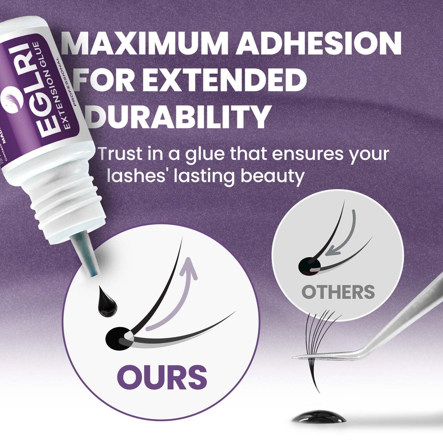 EGLRI's Premium Lash Extension Glue - 0.17 Fl.oz (5ml) | 2-Pack Bundle Deal