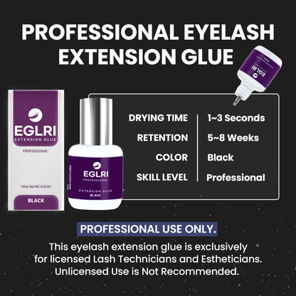 EGLRI's Premium Lash Extension Glue-0.35 Fl.oz